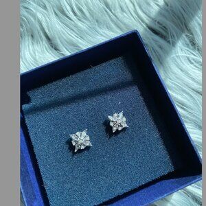 Diamond Cluster Stud Earrings (1/10 ct. t.w.) in Sterling Silver